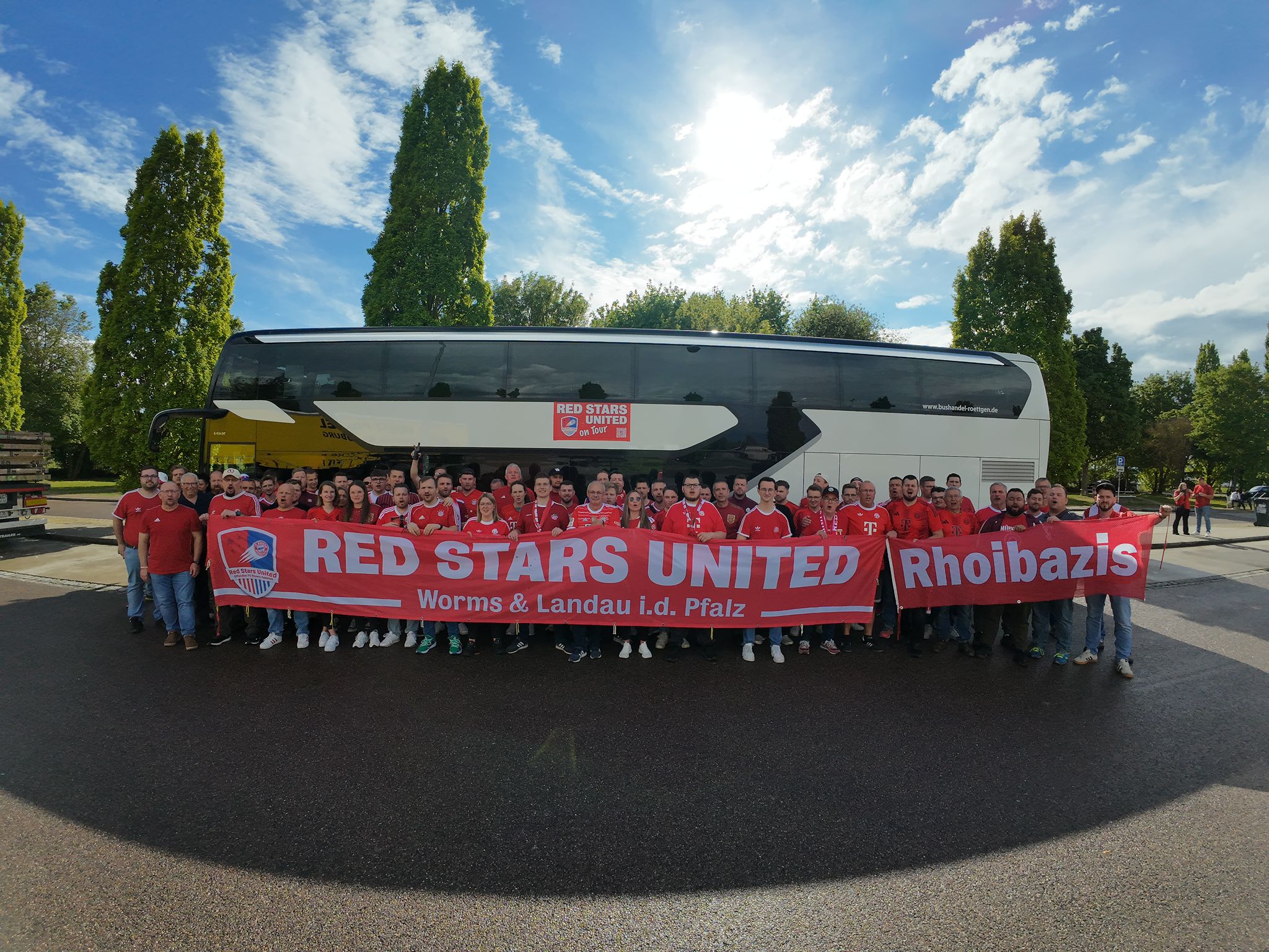 Fahrt mit dem Doppeldecker zum Champions League Halbfinale!